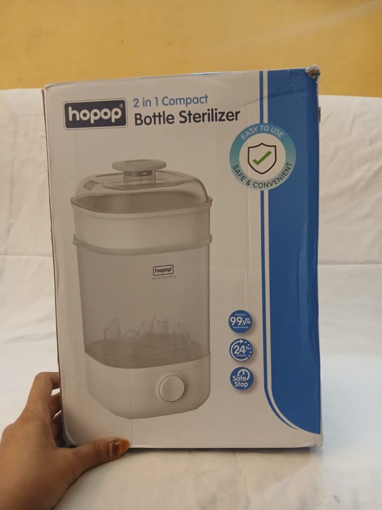 Hopop Bottle Sterilizer | 2-in-1 Feeding Bottle Sterilizer for Baby Products