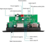 Bluetooth MP3 Module with Remote LION Battery Connector Wires| USB ,MIC AUX