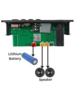 Bluetooth MP3 Module with Remote LION Battery Connector Wires| USB ,MIC AUX